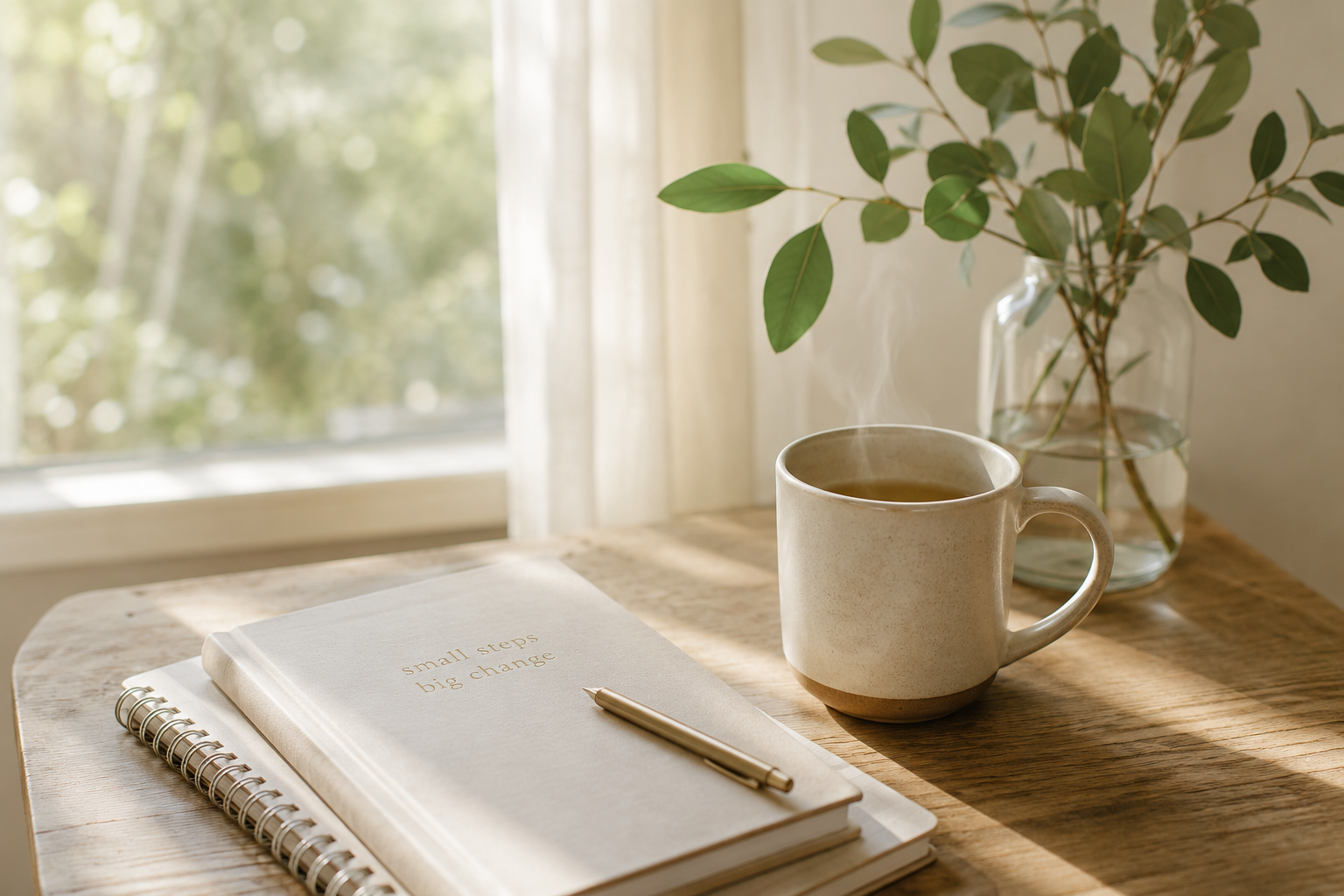 A quiet notebook and pen — a moment of reflection before reaching out for parenting support